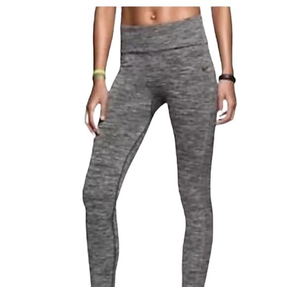 Nike Gray Foldover Waist Active Leggings Size Medium - Picture 10 of 10